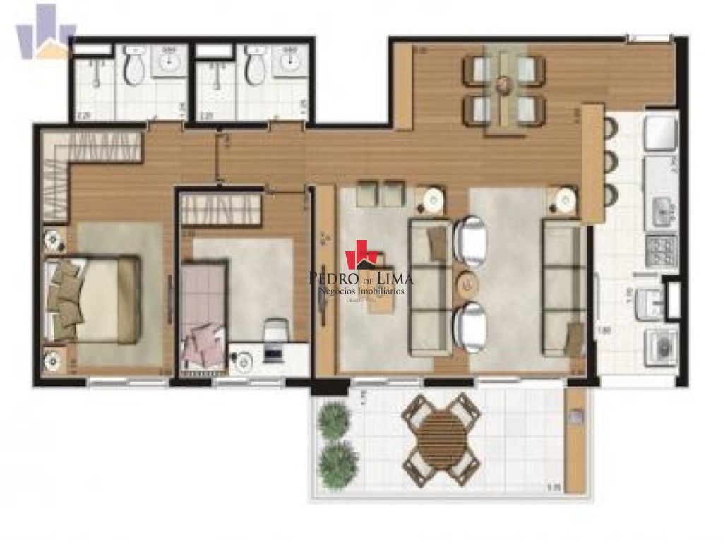 Apartamento 83m² no Condomínio Portale Mattino Luzes da Mooca