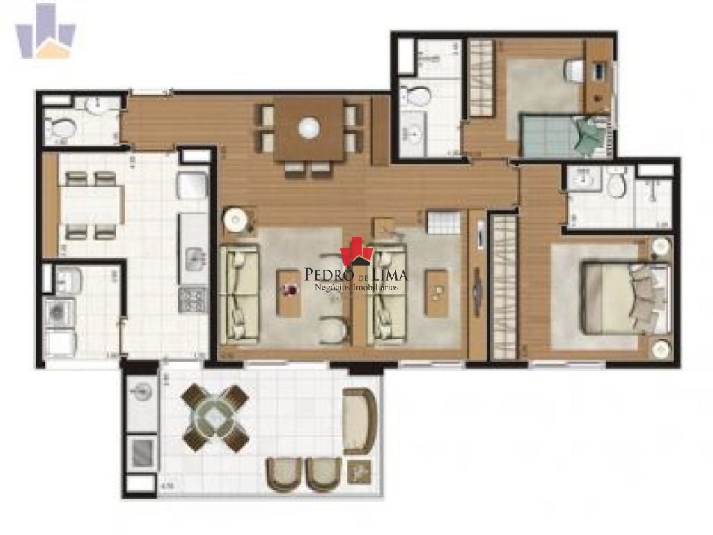 Apartamento 83m² no Condomínio Portale Mattino Luzes da Mooca