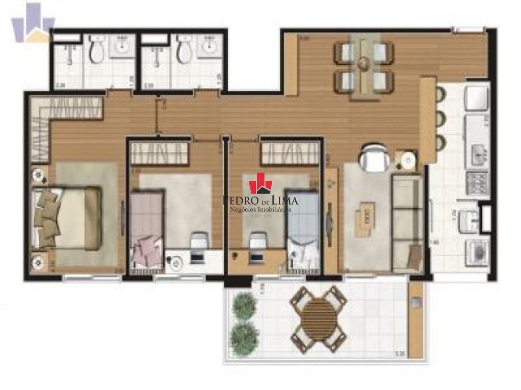 Apartamento 83m² no Condomínio Portale Mattino Luzes da Mooca