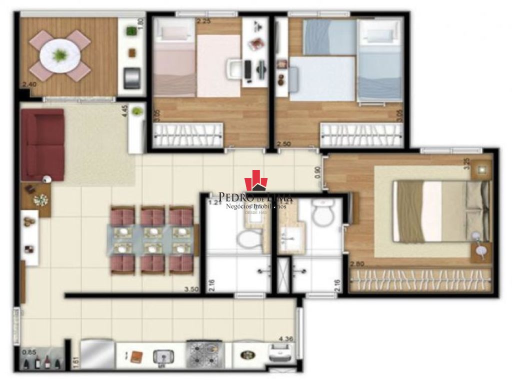 Apartamento Parque São Lucas - 55m² -  2 quartos e 1 vaga
