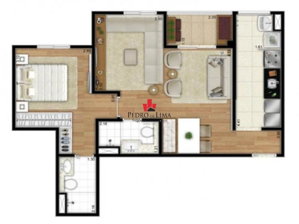 Apartamento Parque São Lucas - 55m² -  2 quartos e 1 vaga