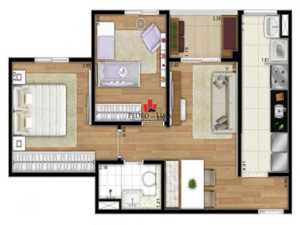 Apartamento Parque São Lucas - 55m² -  2 quartos e 1 vaga