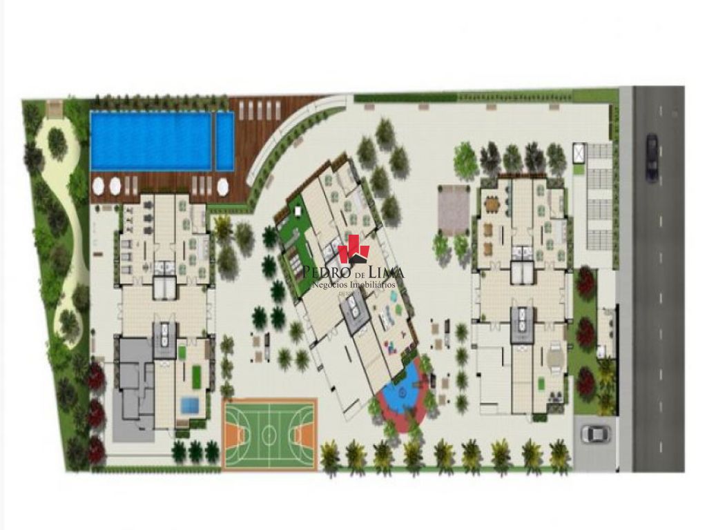 Apartamento de 80 m² com 3 dormitorios e 2 vagas.