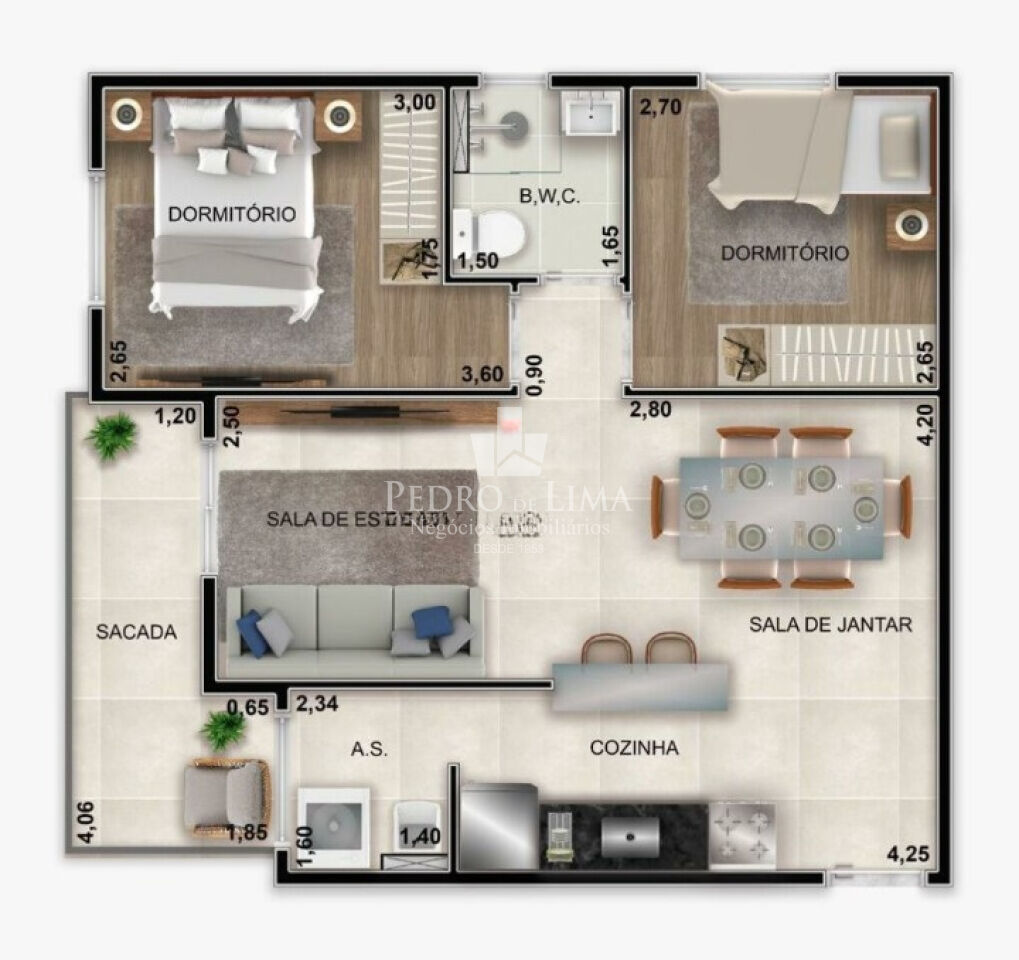 Apartamentos Novos de 56 m² em Vila Carrão