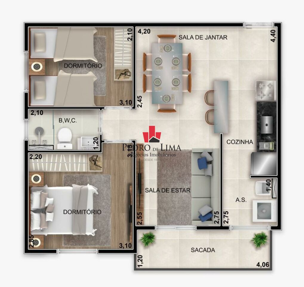 Lançamento de Apartamentos com 56 m² em Vila Carrão