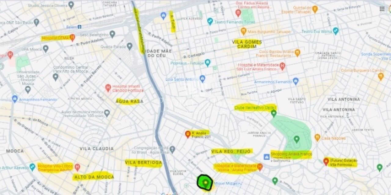 Terreno com 250m² para uso comercial ou residencial na região da Água Rasa, sendo 5 x 50