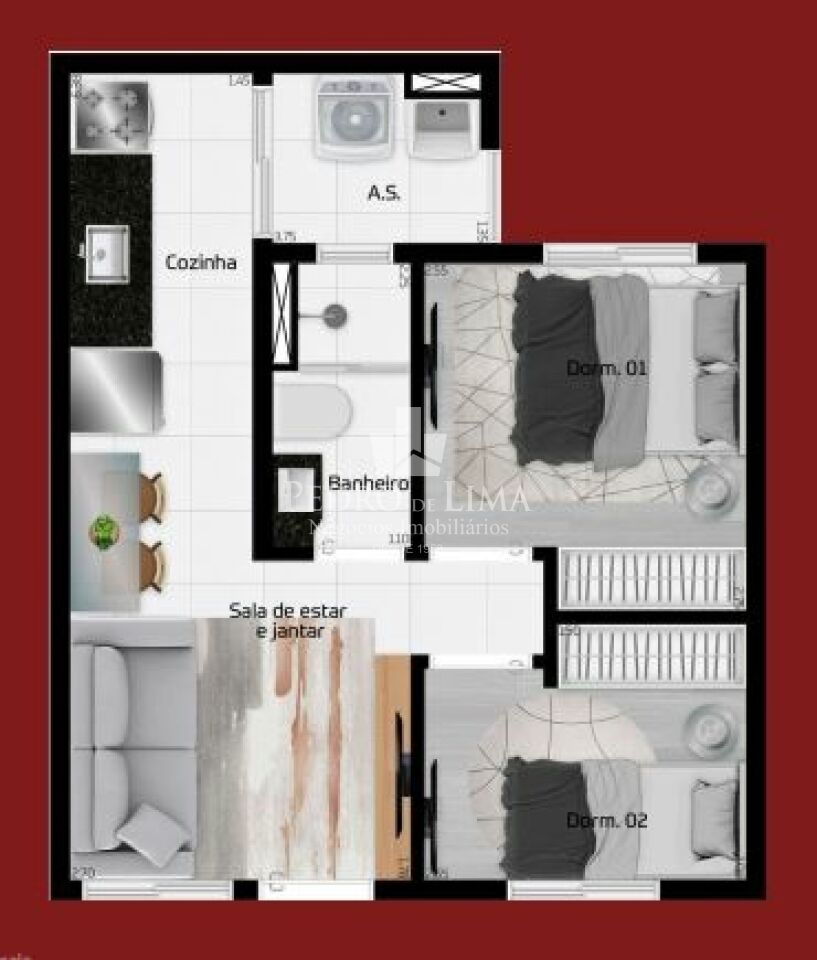 Apartamento Studio, 34 m² , Vila Formosa. Condomínio Residencial Angra