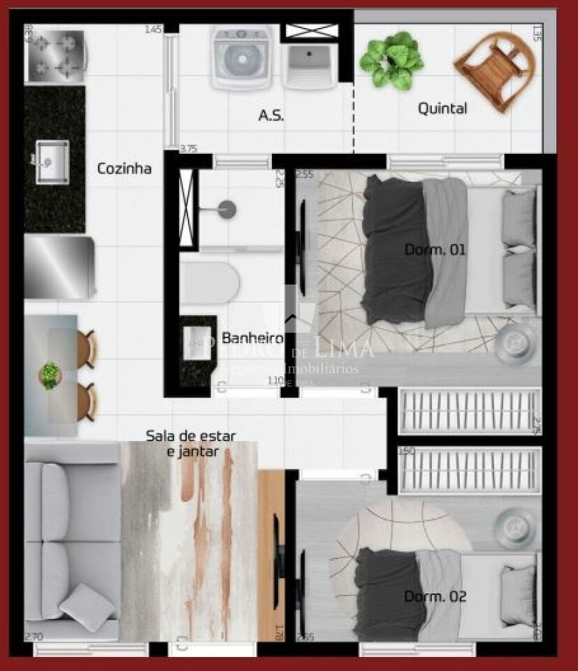 Apartamento Studio, 34 m² , Vila Formosa. Condomínio Residencial Angra