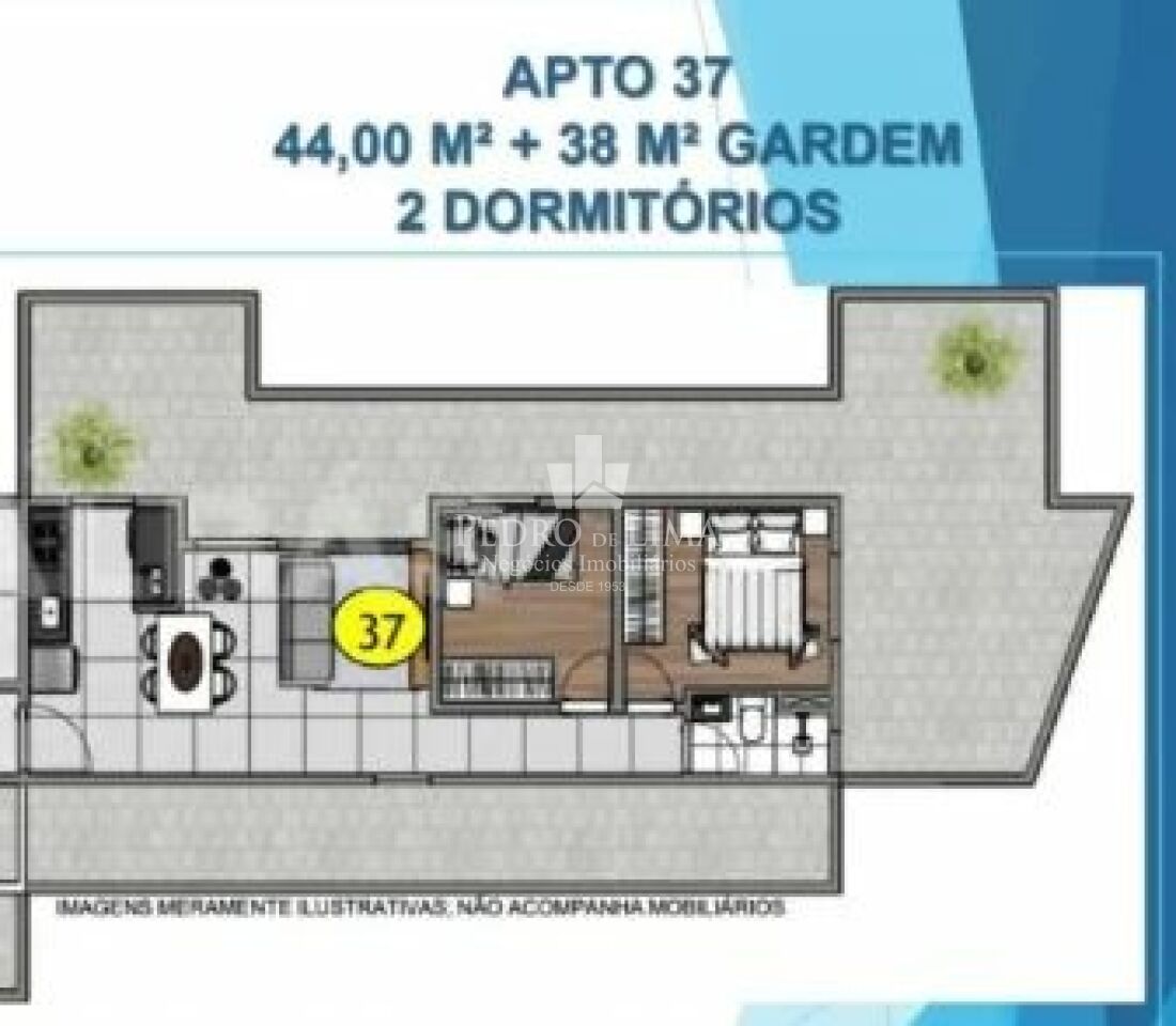 imagem do imovel Apartamento Garden 30 m², 1 quarto, 1 vaga, Vila Formosa. Condomínio Residencial Belluno ref: TP29027