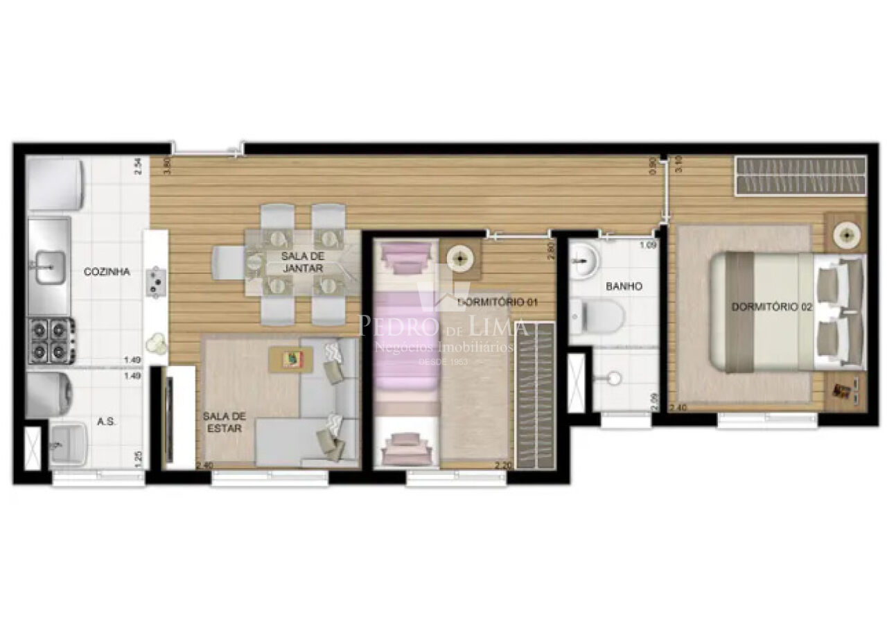 imagem do imovel Apartamento com 2 quartos à venda, 41 m². Condomínio  Plano & Plano Penha III ref: TP29138
