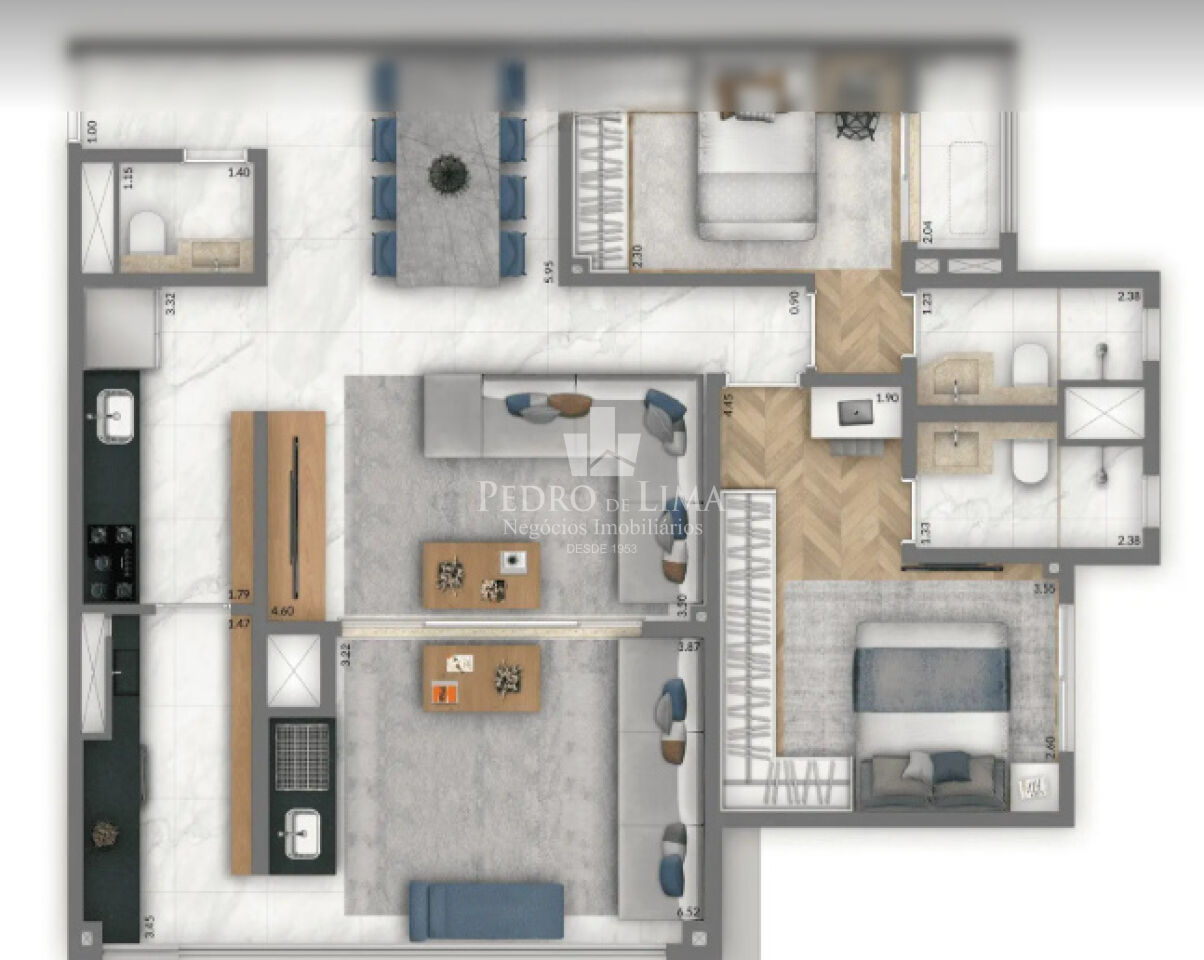 imagem do imovel Apartamento no Belém 95m², varanda gourmet 3 quartos 1 suíte 2 vagas. Condomínio Living Pacifc Belém ref: TP29483