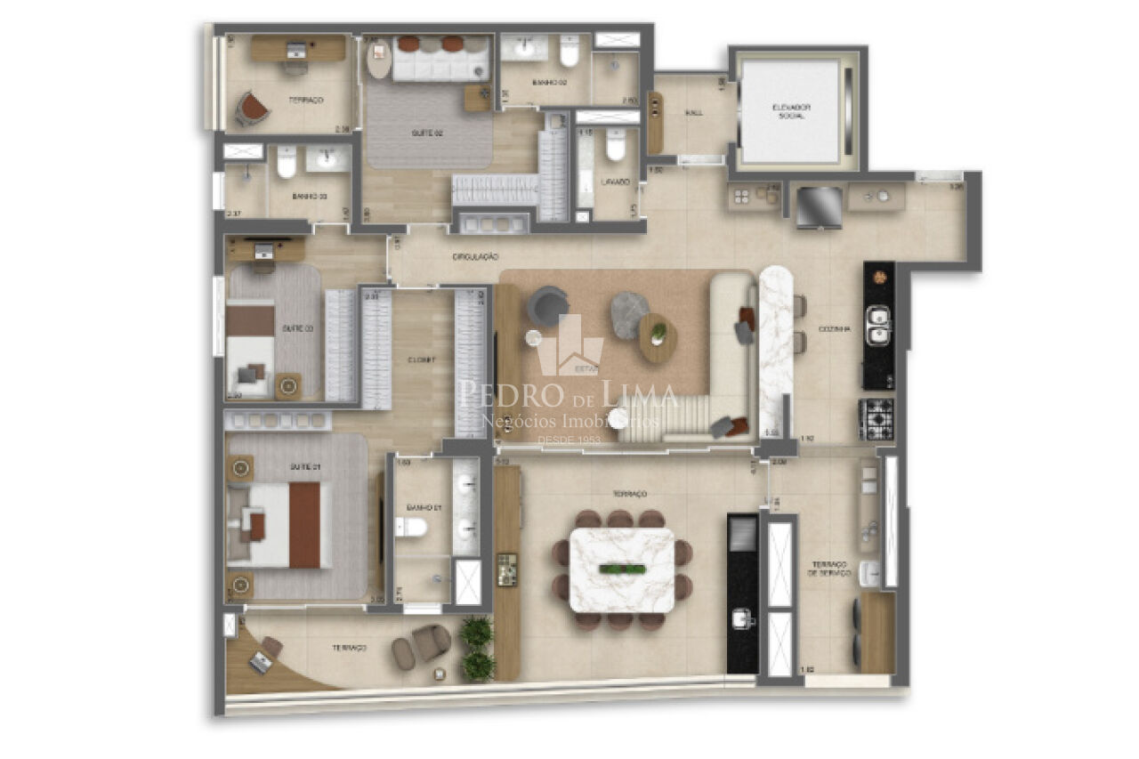 Apartamento de 155 m²  The Grand Padre Adelino na Mooca