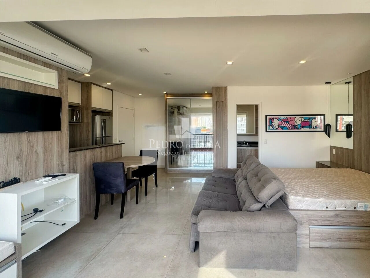 Studio Condominio Iti Analia Franco 40 mts 1 quarto varanda integrada com a cozinha 1 vaga