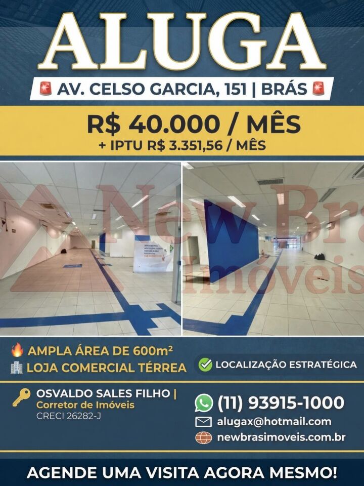 Comercial para Locação - Brás