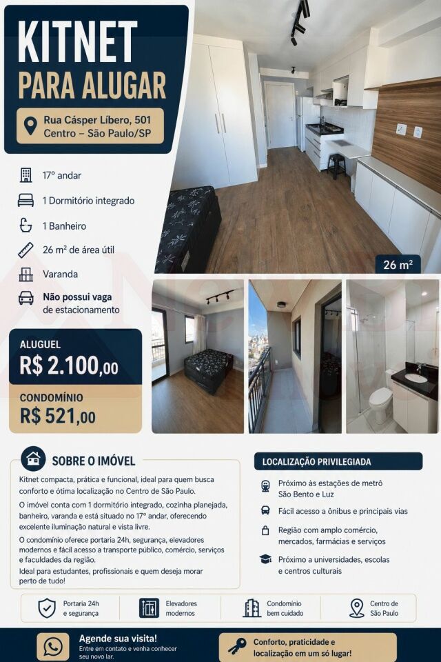 Apartamento para Locação - Centro