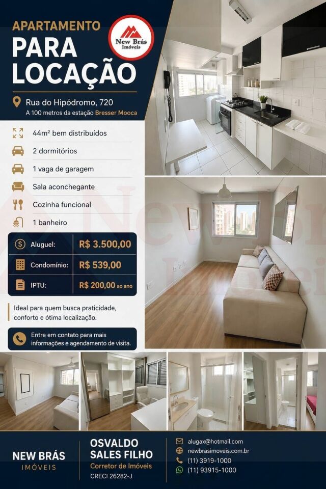 Apartamento para Locação - Brás