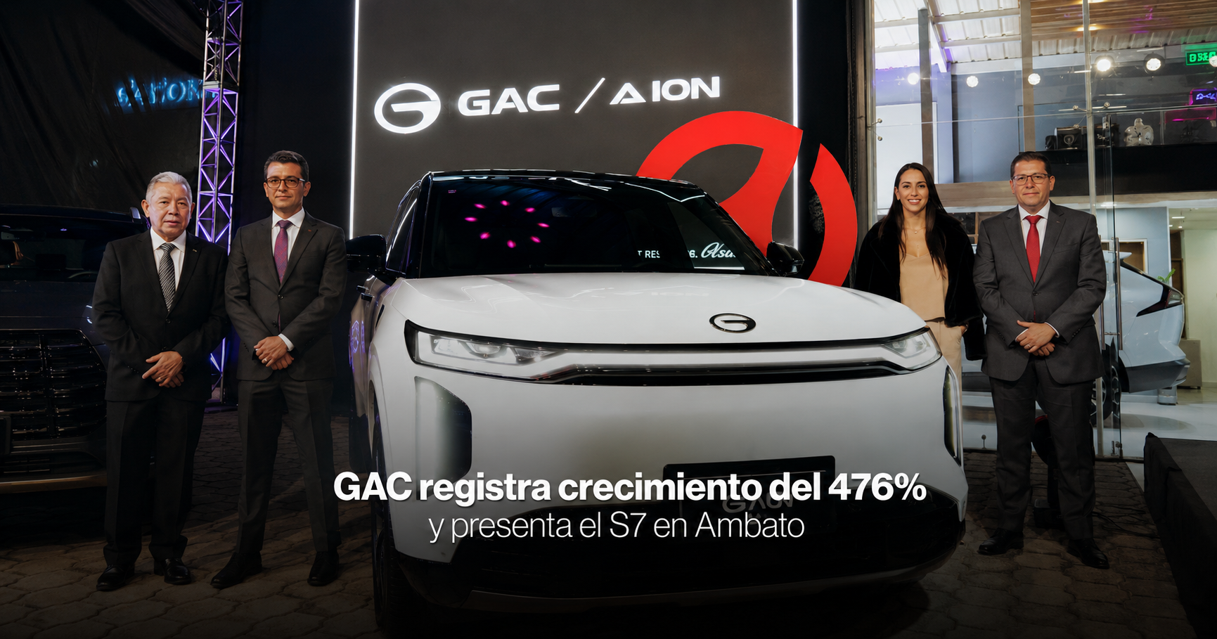 GAC crece 476% en Ecuador y presenta el nuevo SUV híbrido GAC S7 en Ambato