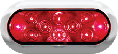 PIRANHA<sup>®</sup> LED OVAL STOP, TURN TAIL LIGHT With CHROME BEZEL (#177-V423XR4) PIRANHA<sup>®</sup> LED OVAL STOP, TURN TAIL LIGHT With CHROME BEZEL (#177-V423XR4)