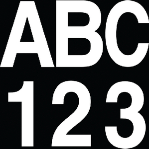 INDIVIDUAL GOTHIC FONT 3" BOAT LETTERS & NUMBERS (#328-17350) INDIVIDUAL GOTHIC FONT 3" BOAT LETTERS & NUMBERS (#328-17350)