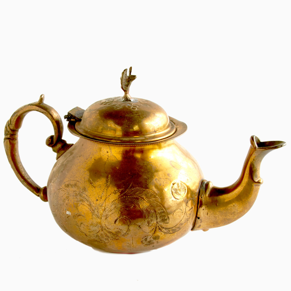 Vintage Moroccan Brass Eagle Teapot