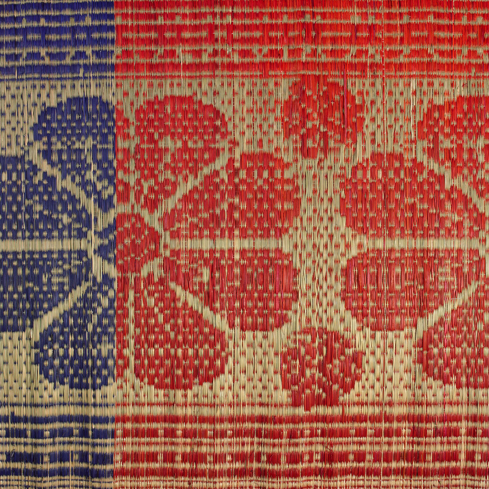 Floral Natural Fiber Floor Mat