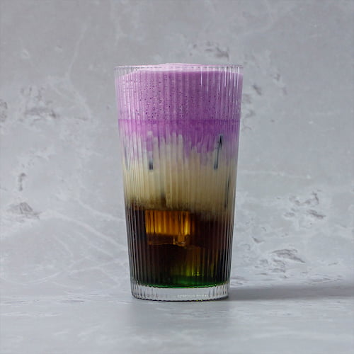 Latte de Pandan y Ube Sin Lactosa