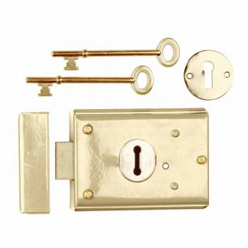 Truper Deadbolt Rim Door Lock Set | Right Hand Model With 2 Keys