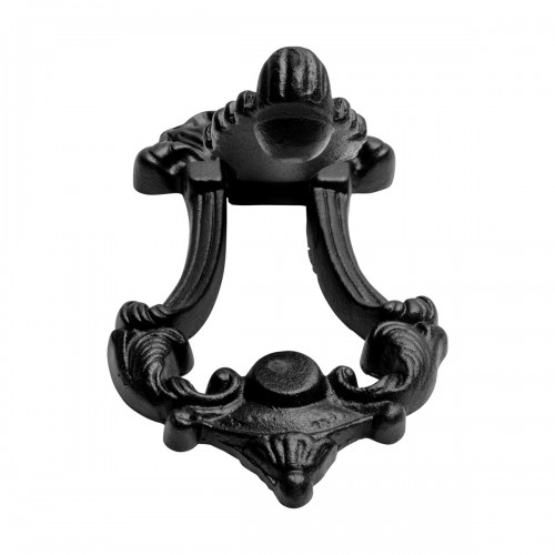 thumbnail image 2 of Cast Iron Front Door Knocker - Black, 7" X 4.5", Rustproof Finish With Mounting Hardware 2 of 10