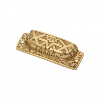 Antique Black Cast Iron Cup Bin Pulls - 3.7x1.5 Inch Cabinet Handles With Hardware