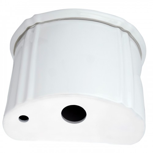 White High Tank Pull Chain Toilet Elongated Bowl Z-Pipe Design