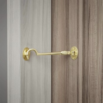 Chrome Polished Solid Brass Swivel Pivot Style Cabin Eyelet Latch