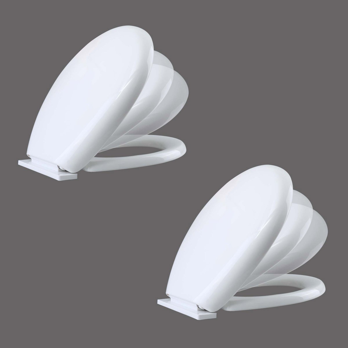 Allmax Slow-Close Round Toilet Seat – Quiet Closing, Easy To Clean & Install, Fits Most Round Toilets
