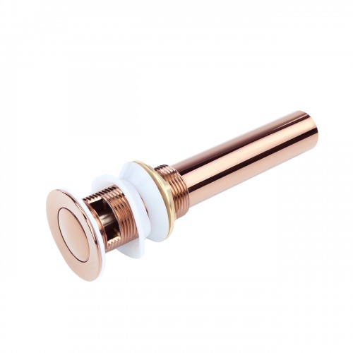 Rose Gold Pop Up Sink Drain with Overflow 1.25