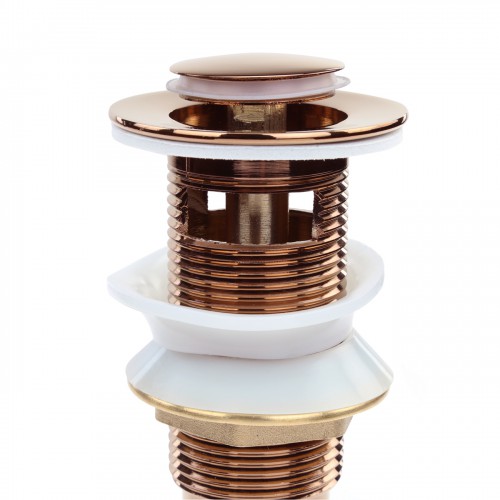 Rose Gold Pop Up Sink Drain with Overflow 1.25
