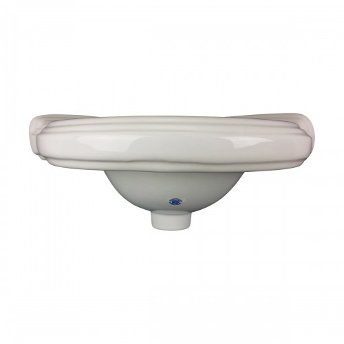 Albriya Small Wall-Mount Ceramic Bathroom Sink & Faucet Combo - White Corner Sink With Pop-Up Drain