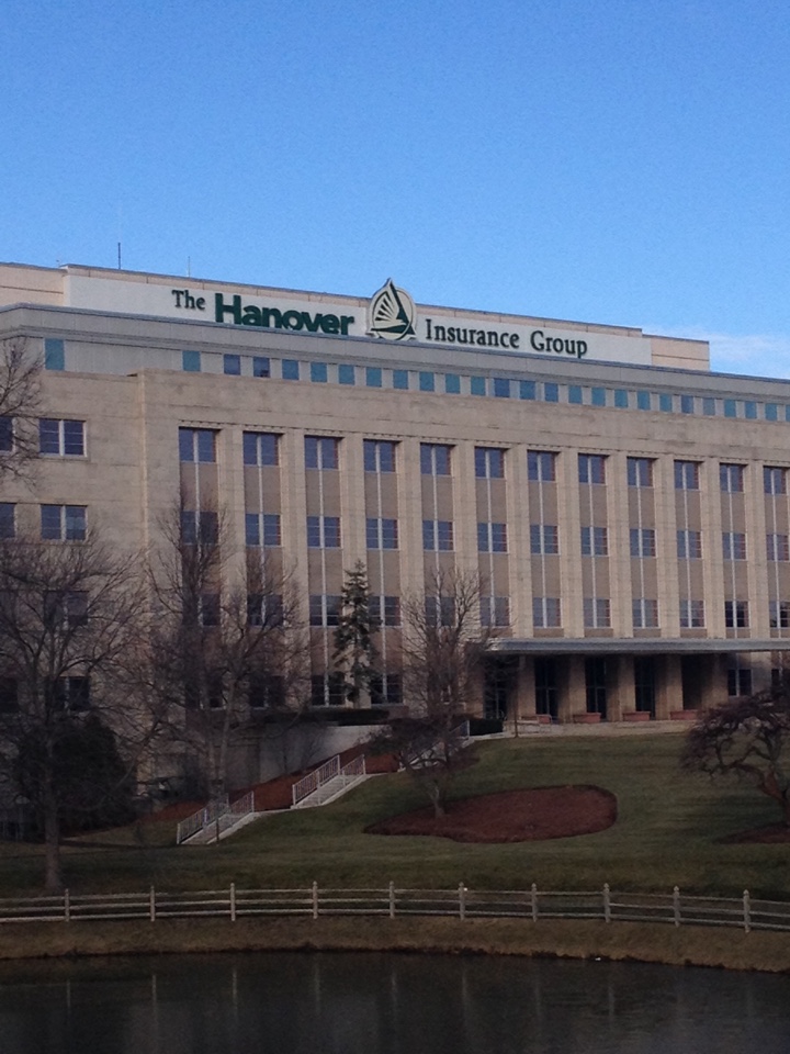 Drapery cleaning at Hanover Insurance Company in Worcester. 