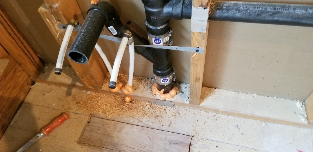 Shamong, NJ - New plumbing added to one of our new bathroom jobs Shamong, NJ - New plumbing added to one of our new bathroom jobs
