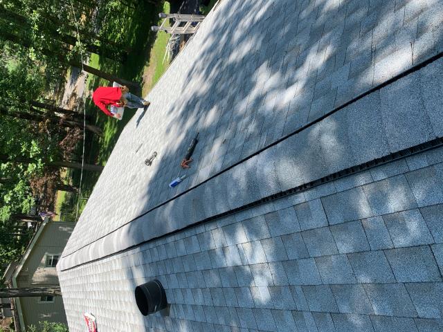 Southampton Township, NJ - Removed and replaced damaged roof with GAF Timberline Fox Hollow Grey shingles Southampton Township, NJ - Removed and replaced damaged roof with GAF Timberline Fox Hollow Grey shingles
