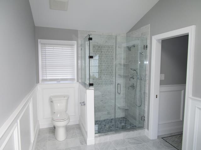 Mount Laurel Township, NJ - Look at this beautiful new bathroom we created. The original had a garden tub where the toilet is now located, we expanded the original stall shower and it's amazing. Mount Laurel Township, NJ - Look at this beautiful new bathroom we created. The original had a garden tub where the toilet is now located, we expanded the original stall shower and it's amazing.