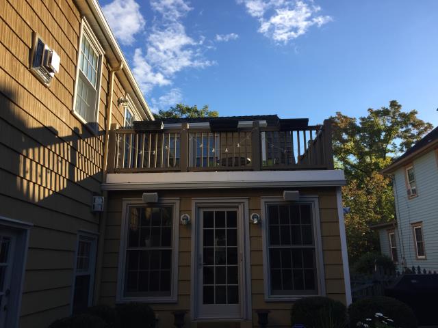 Haddonfield, NJ - Replacing second story fiberglass deck in Haddonfield. Great use of available space ! Haddonfield, NJ - Replacing second story fiberglass deck in Haddonfield. Great use of available space !