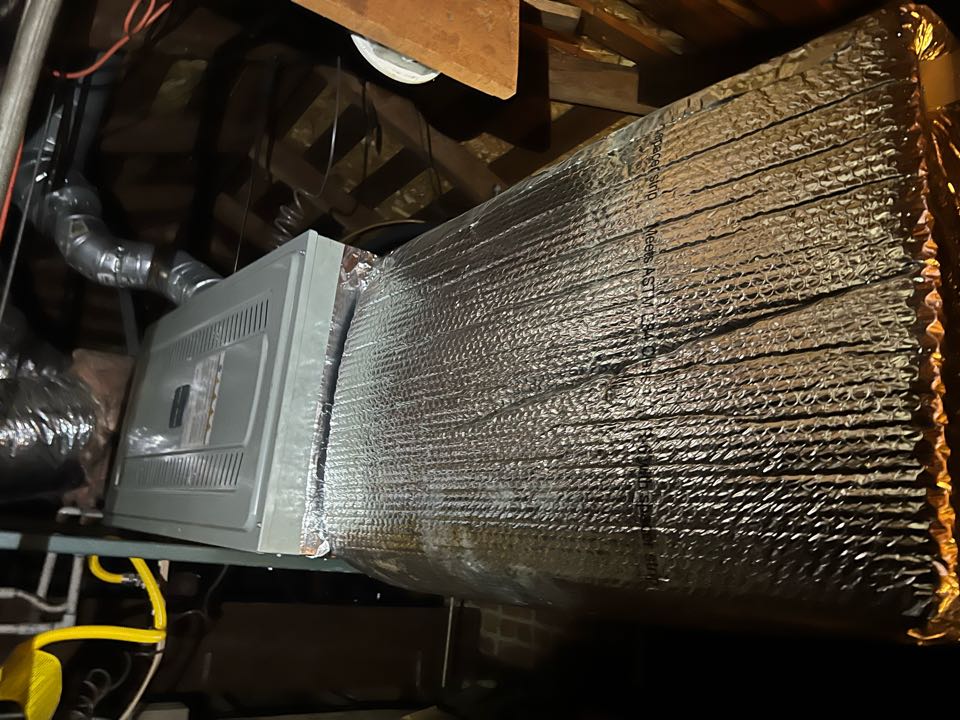 A/C system insulation. Heat pump air conditioning unit replacement. 