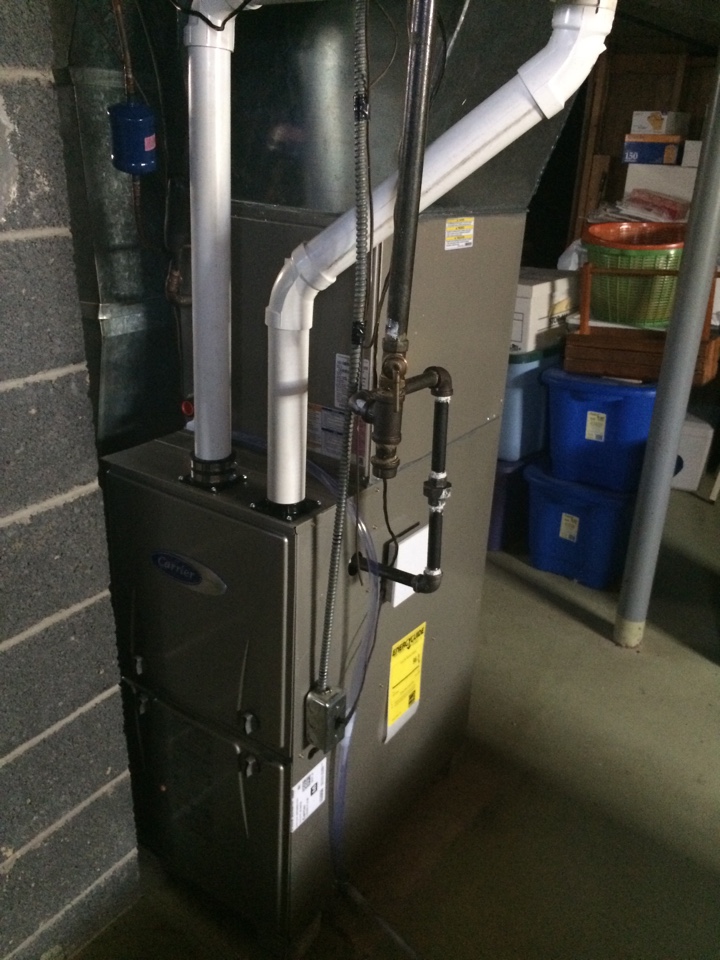 Another high efficiency Carrier furnace and air conditioning system installation!  Thank you!