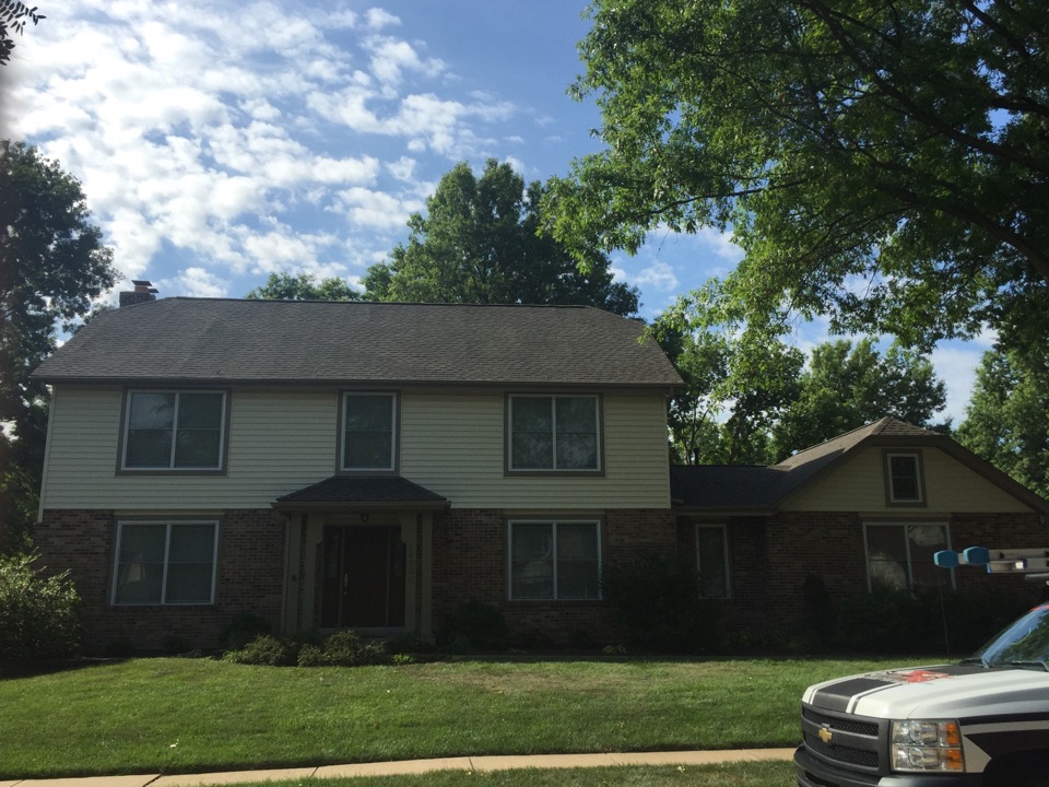 Chesterfield, MO - A roof we just completed in 63017 on Oak Orchard Court. The Siding will be underway soon! Chesterfield, MO - A roof we just completed in 63017 on Oak Orchard Court. The Siding will be underway soon!