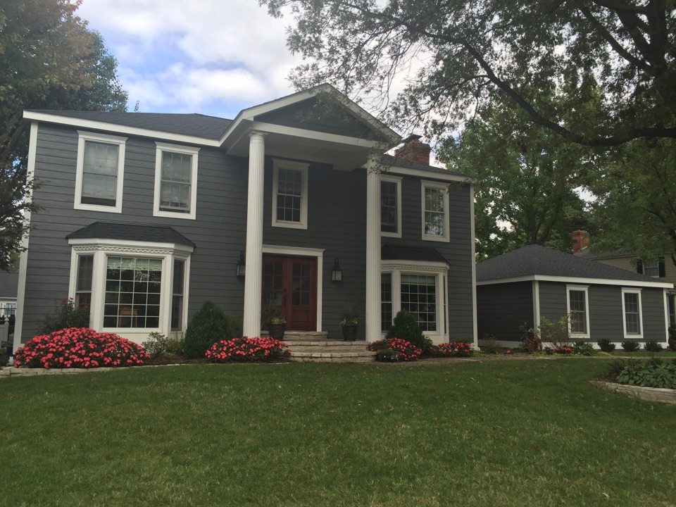 Kirkwood, MO - Finishing up a beautiful LP Smart Siding job in Kirkwood, MO Kirkwood, MO - Finishing up a beautiful LP Smart Siding job in Kirkwood, MO