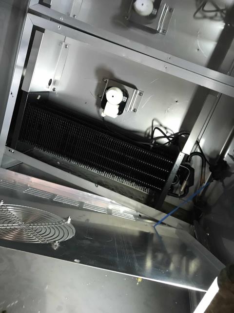Los Angeles, CA - Our LA commercial refrigeration tech returned to a diner to complete work on their food prep table. The technician removed and replaced a bad motor and mounting plate, rewiring the new motor and also brushing out the condenser coil. Ran and cycled system, dropped back down to operating temps at 35 degrees. No more issues to report. Los Angeles, CA - Our LA commercial refrigeration tech returned to a diner to complete work on their food prep table. The technician removed and replaced a bad motor and mounting plate, rewiring the new motor and also brushing out the condenser coil. Ran and cycled system, dropped back down to operating temps at 35 degrees. No more issues to report.