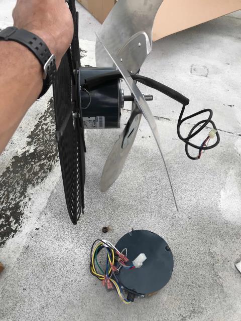 Los Angeles, CA - Our Los Angeles CA AC tech returned to a luxury goods store to install a new condenser fan motor, blade and capacitor on their commercial York air conditioner. After completing quoted repairs, the technician tested and ran the operating system to confirm it was operational again. Unit working per manufacturer specifications, no more issues to report. Los Angeles, CA - Our Los Angeles CA AC tech returned to a luxury goods store to install a new condenser fan motor, blade and capacitor on their commercial York air conditioner. After completing quoted repairs, the technician tested and ran the operating system to confirm it was operational again. Unit working per manufacturer specifications, no more issues to report.