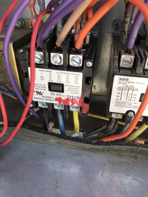 A second repair was scheduled today for a pharmacy in Wasco California. Their #1 roof top air conditioner had a bad compressor contactor. After wiring in the new contactor and testing the system, the technician confirmed the commercial York unit was operational again and cooling as expected. Job complete.