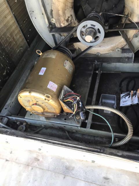 Fresno, CA - Our commercial HVAC technician arrived at a grocery store in Fresno California to inspect their sales floor unit. The tech found the #9 unit shut down with fuses removed. The motor was shorted to ground, and will need to be replaced. Will quote necessary repairs to the customer, unit inoperable at this time. Fresno, CA - Our commercial HVAC technician arrived at a grocery store in Fresno California to inspect their sales floor unit. The tech found the #9 unit shut down with fuses removed. The motor was shorted to ground, and will need to be replaced. Will quote necessary repairs to the customer, unit inoperable at this time.