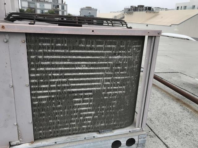 An office building in Marina del Rey CA was scheduled for their major spring AC PM. Upon arrival, the technician inspected and tested all equipment, swapped out all filters, flushed drain lines and pans. 4 out of 5 units have deteriorating coils, and unit #4 has a condenser fan motor with noisy bearings and is leaking oil. Will quote necessary repairs to customer, will also recommend future replacement for the deteriorating units (salt air has rusted out much of the equipment). PM complete.