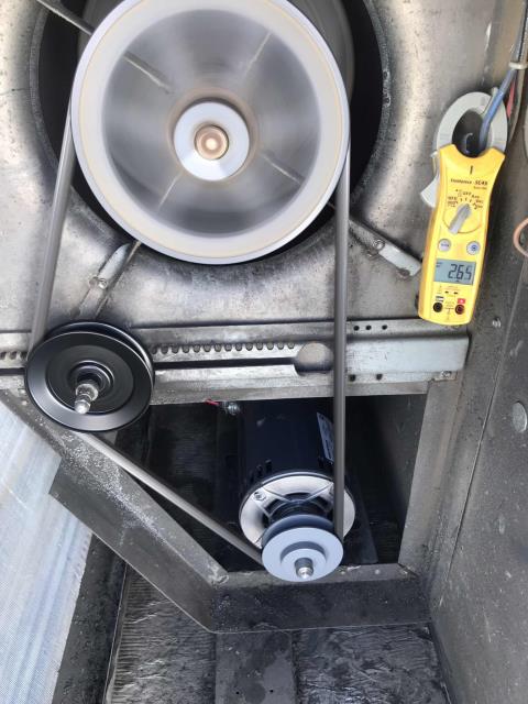 Bakersfield, CA - Returned to an commercial customer in Kern County to complete approved repairs on their Trane air conditioners. Unit #1, the technician installed two new compressor contactors. Units #2 and #5 both needed new blower motors, idlers and motor pulleys. After completing all quoted repairs, the technician tested each unit and confirmed with EMS that there were no alarms/issues onsite. Job complete. Bakersfield, CA - Returned to an commercial customer in Kern County to complete approved repairs on their Trane air conditioners. Unit #1, the technician installed two new compressor contactors. Units #2 and #5 both needed new blower motors, idlers and motor pulleys. After completing all quoted repairs, the technician tested each unit and confirmed with EMS that there were no alarms/issues onsite. Job complete.